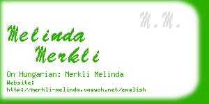 melinda merkli business card